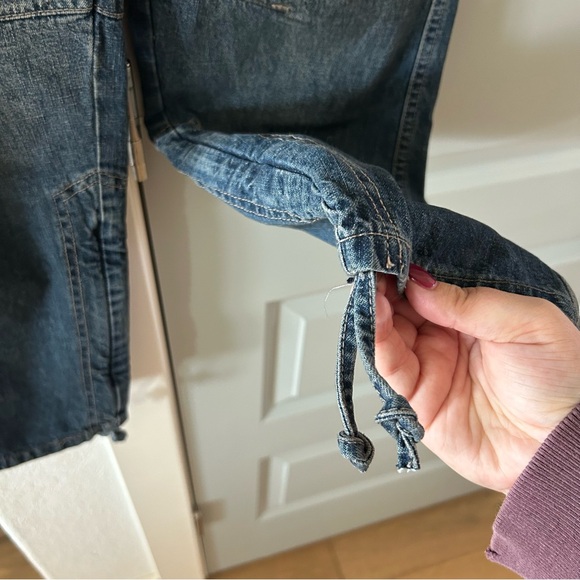 NWT Free People Oasis Crop Jeans Paint Cargo Cinch - Picture 6 of 7